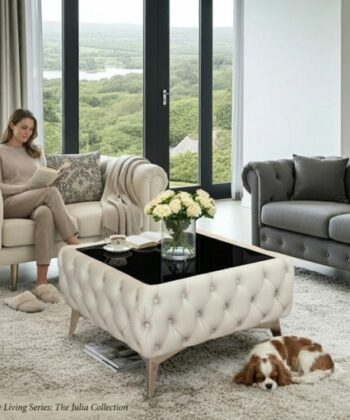 Luxury Velvet Chesterfield  Coffee Table 63x63x35cm Square Velvet