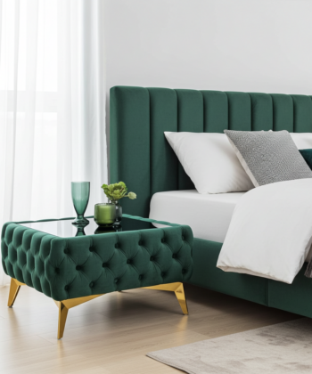 Luxury Velvet Chesterfield  Coffee Table 63x63x35cm Square Velvet