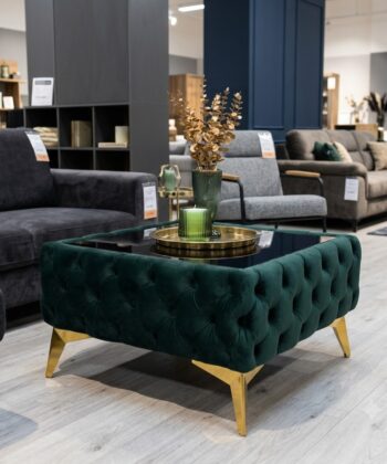 Luxury Velvet Chesterfield  Coffee Table 63x63x35cm Square Velvet