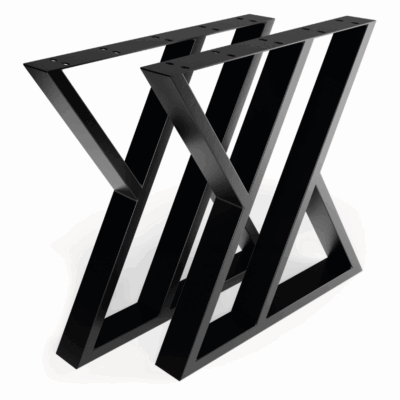 Modern Steel Table Legs Loft Hourglass Design 70x72 cm