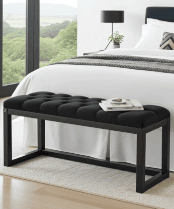 Modern Wooden Bench 100x40cm for Living Room