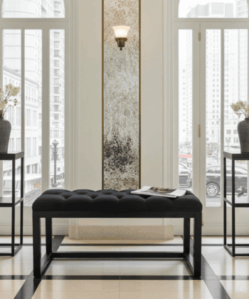 Modern Wooden Bench 100x40cm for Living Room