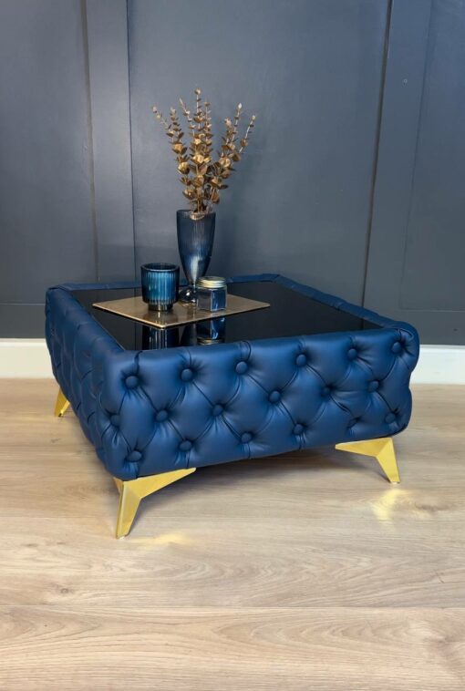 Navy Blue Coffee Table 63x63x35cm