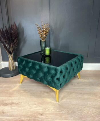 Upholstered square coffee table