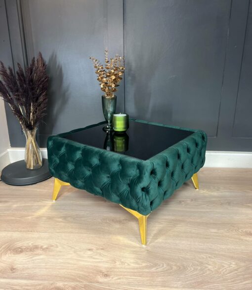 Upholstered square coffee table