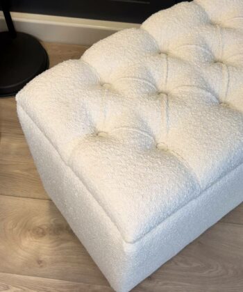 Bouclé Ottoman with Storage – Custom Bench for Irish Homes