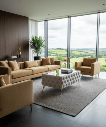 Chesterfield Coffee Table Velvet Rectangle 83x63x45cm with Glass