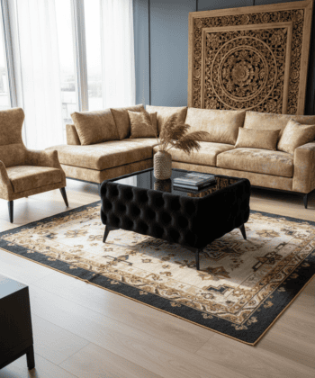 Chesterfield Coffee Table Velvet Rectangle 83x63x45cm with Glass