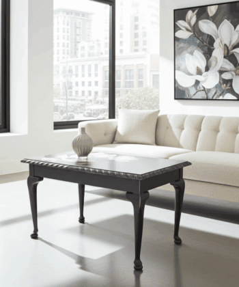 Artistic Solid Wood Coffee Table for Elegant Living Rooms