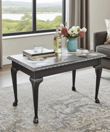 Artistic Solid Wood Coffee Table for Elegant Living Rooms