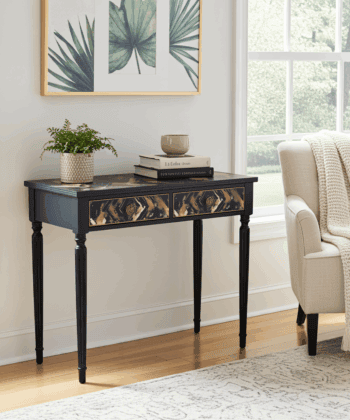 Console Table "Midnight Gold Splash"
