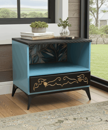 Tropical Deco Nightstand – Art Deco Bedside Table