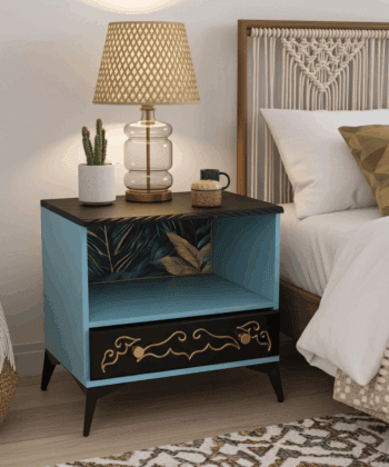 Tropical Deco Nightstand – Art Deco Bedside Table