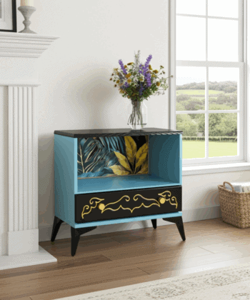 Tropical Deco Nightstand – Art Deco Bedside Table