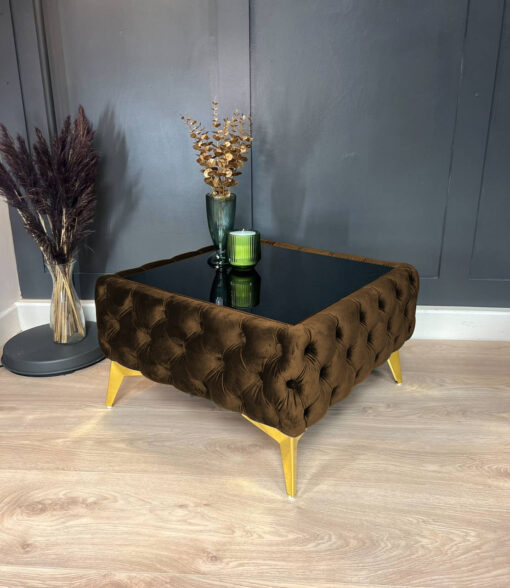 Chocolate Brown Coffee Table 63x63x35cm