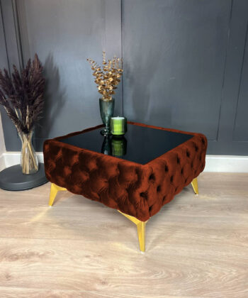 Orange copper Coffee Table 63x63x35cm