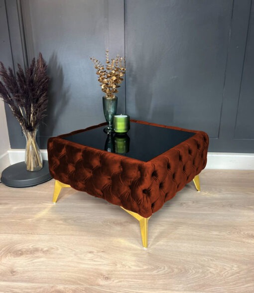 Orange copper Coffee Table 63x63x35cm