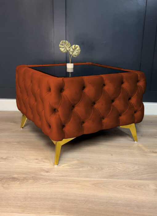 Copper orange Coffee Table 63x63x45cm