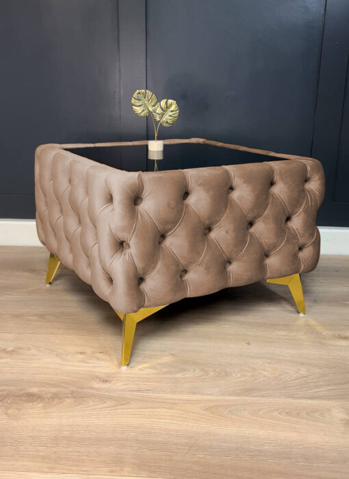 Dark Beige Coffee Table 63x63x45cm