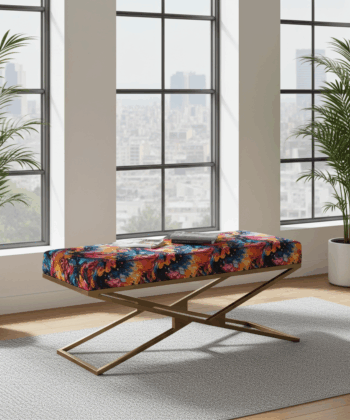 Metal Framed Bench Single-X-Style