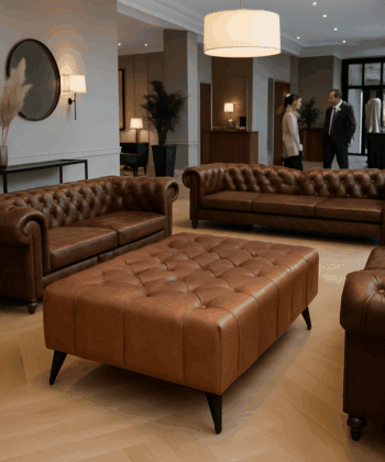 Chesterfield Coffe Table/Footstool Eco Leather