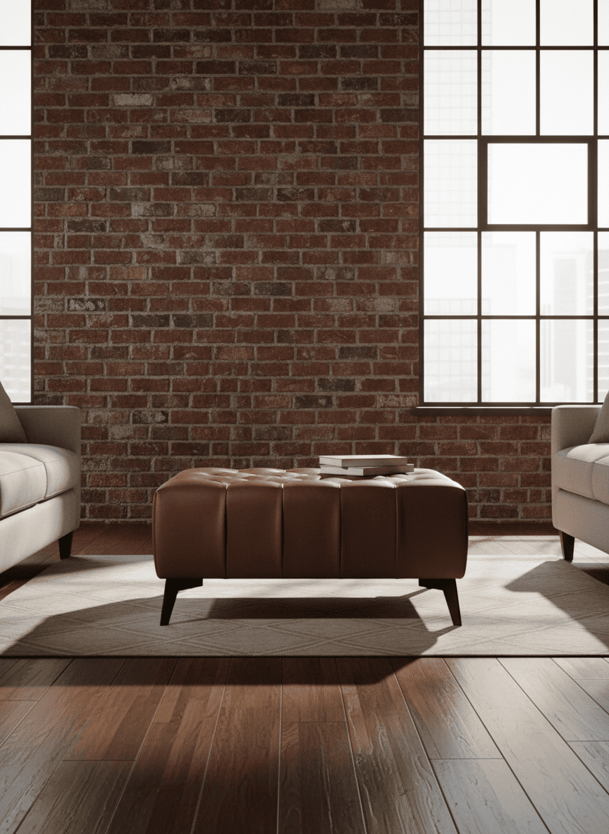 Chesterfield Coffe Table/Footstool Eco Leather