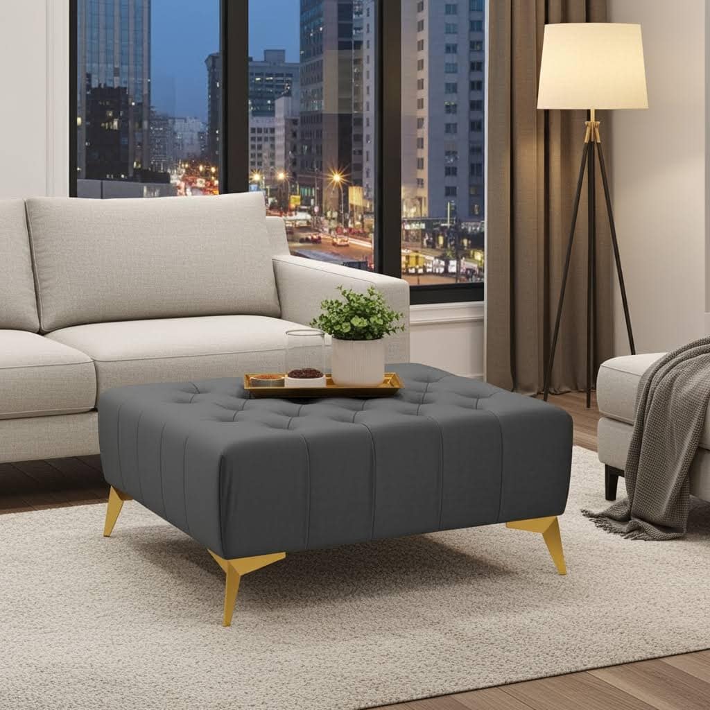 Chesterfield Coffe Table/Footstool Eco Leather