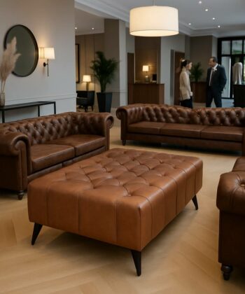 Chesterfield Coffe Table/Footstool Eco Leather