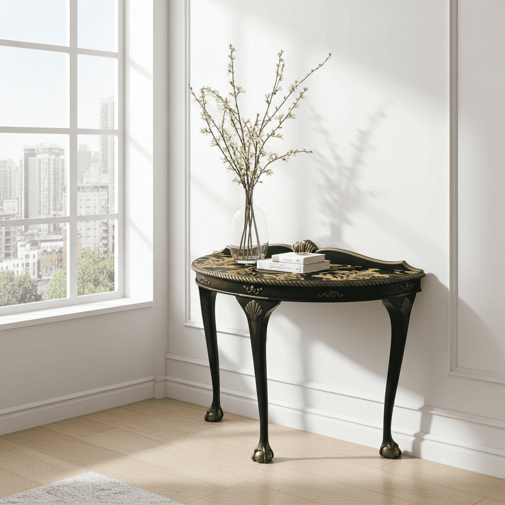Luxurious Baroque Console Table for Hallways and Living Rooms