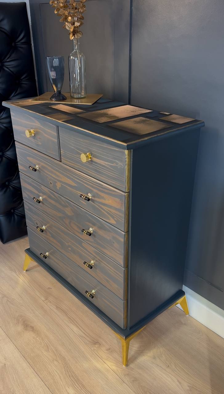 Greywood Glamour Luxe Chest – Elegant 6-Drawer Storage