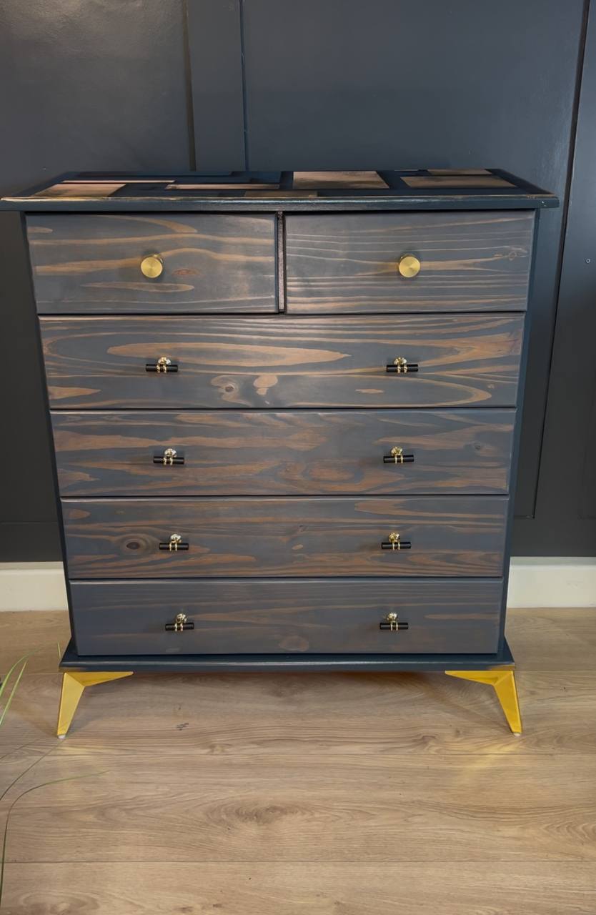 Greywood Glamour Luxe Chest – Elegant 6-Drawer Storage