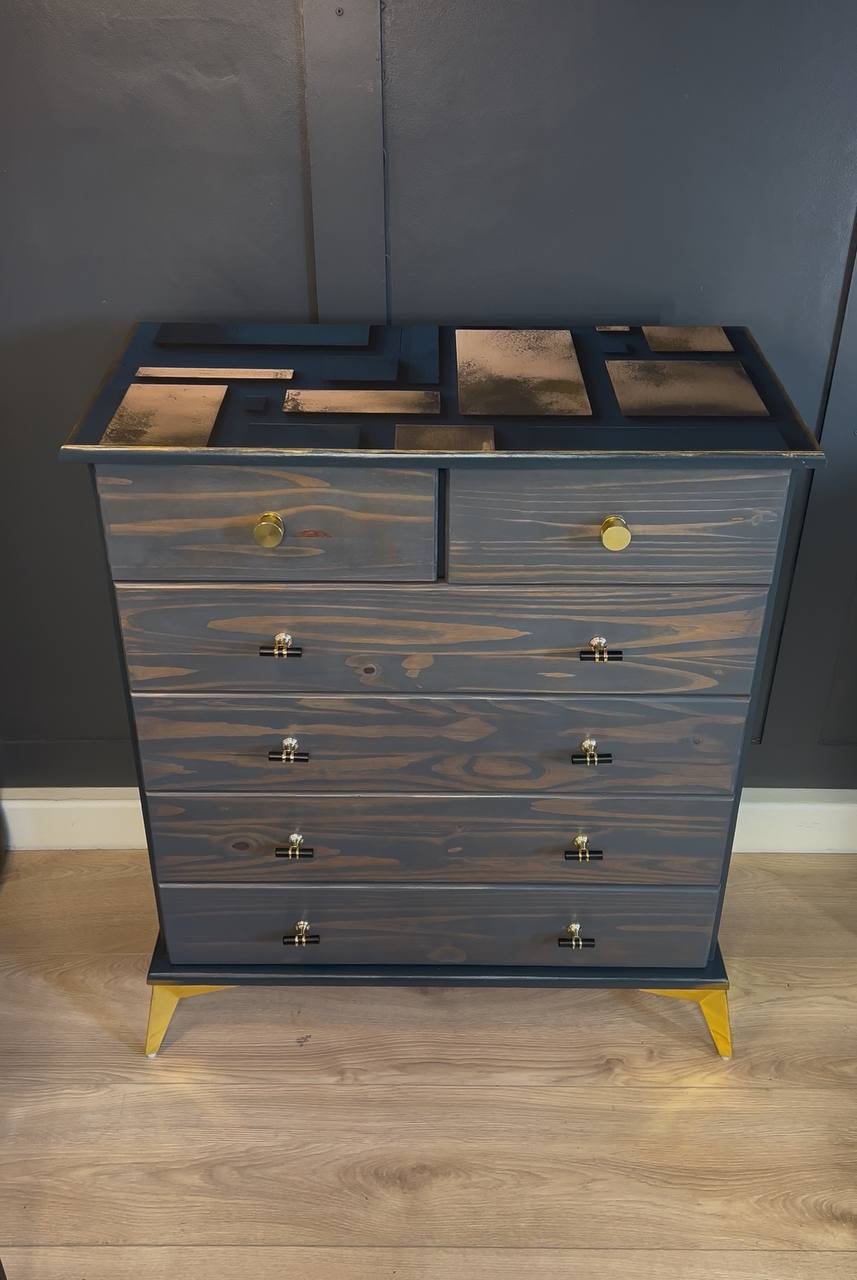 Greywood Glamour Luxe Chest – Elegant 6-Drawer Storage