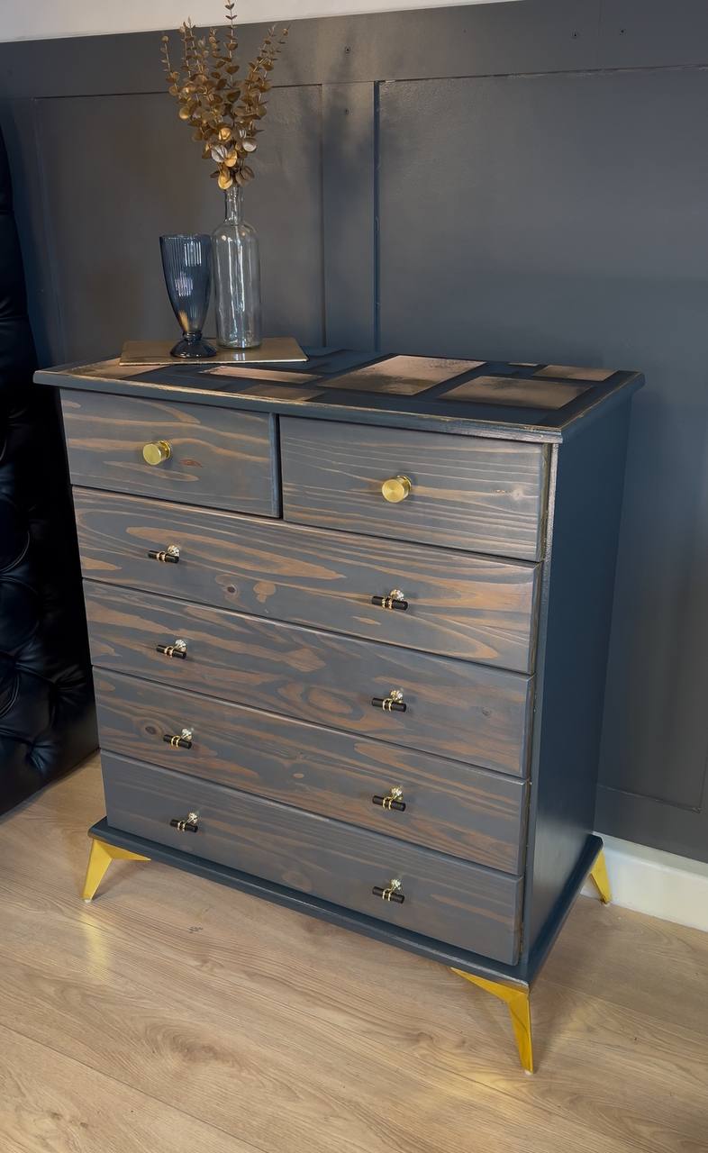 Greywood Glamour Luxe Chest – Elegant 6-Drawer Storage