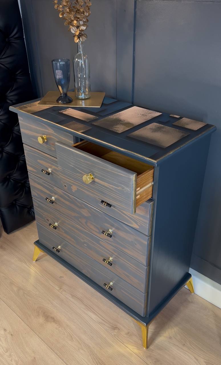 Greywood Glamour Luxe Chest – Elegant 6-Drawer Storage