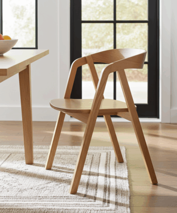 Solid Oak Nordic Chair – Scandinavian Minimalist Oak Seating