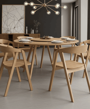 Solid Oak Nordic Chair – Scandinavian Minimalist Oak Seating