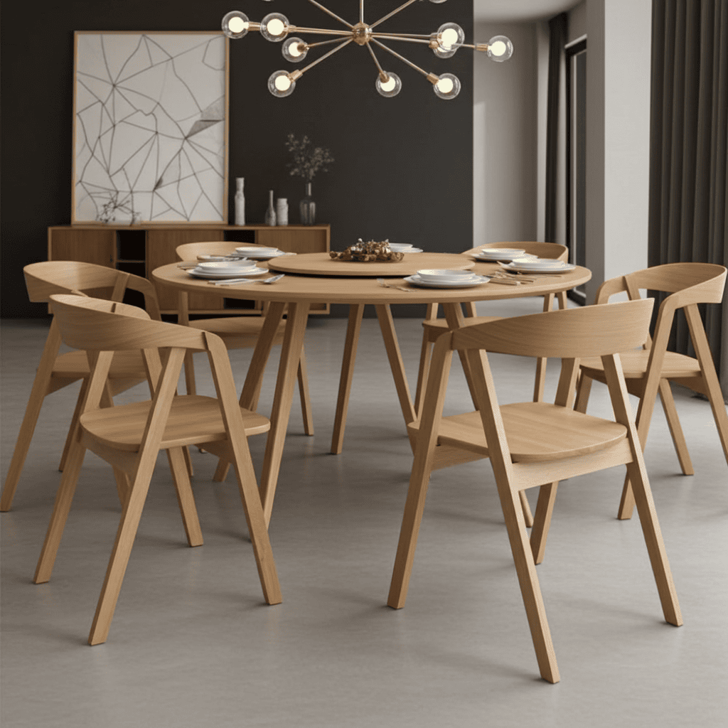 Solid Oak Nordic Chair – Scandinavian Minimalist Oak Seating