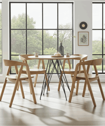 Solid Oak Nordic Chair – Scandinavian Minimalist Oak Seating