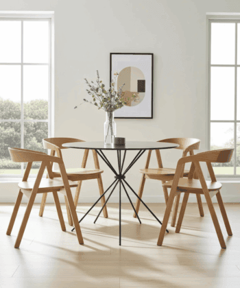 Solid Oak Nordic Chair – Scandinavian Minimalist Oak Seating