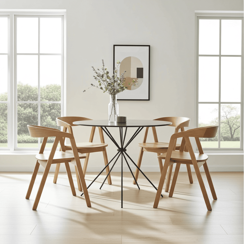 Solid Oak Nordic Chair – Scandinavian Minimalist Oak Seating