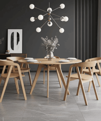 Solid Oak Nordic Chair – Scandinavian Minimalist Oak Seating