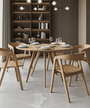 Solid Oak Nordic Chair – Scandinavian Minimalist Oak Seating