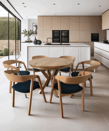 Solid Oak Nordic Chair – Scandinavian Minimalist Oak Seating