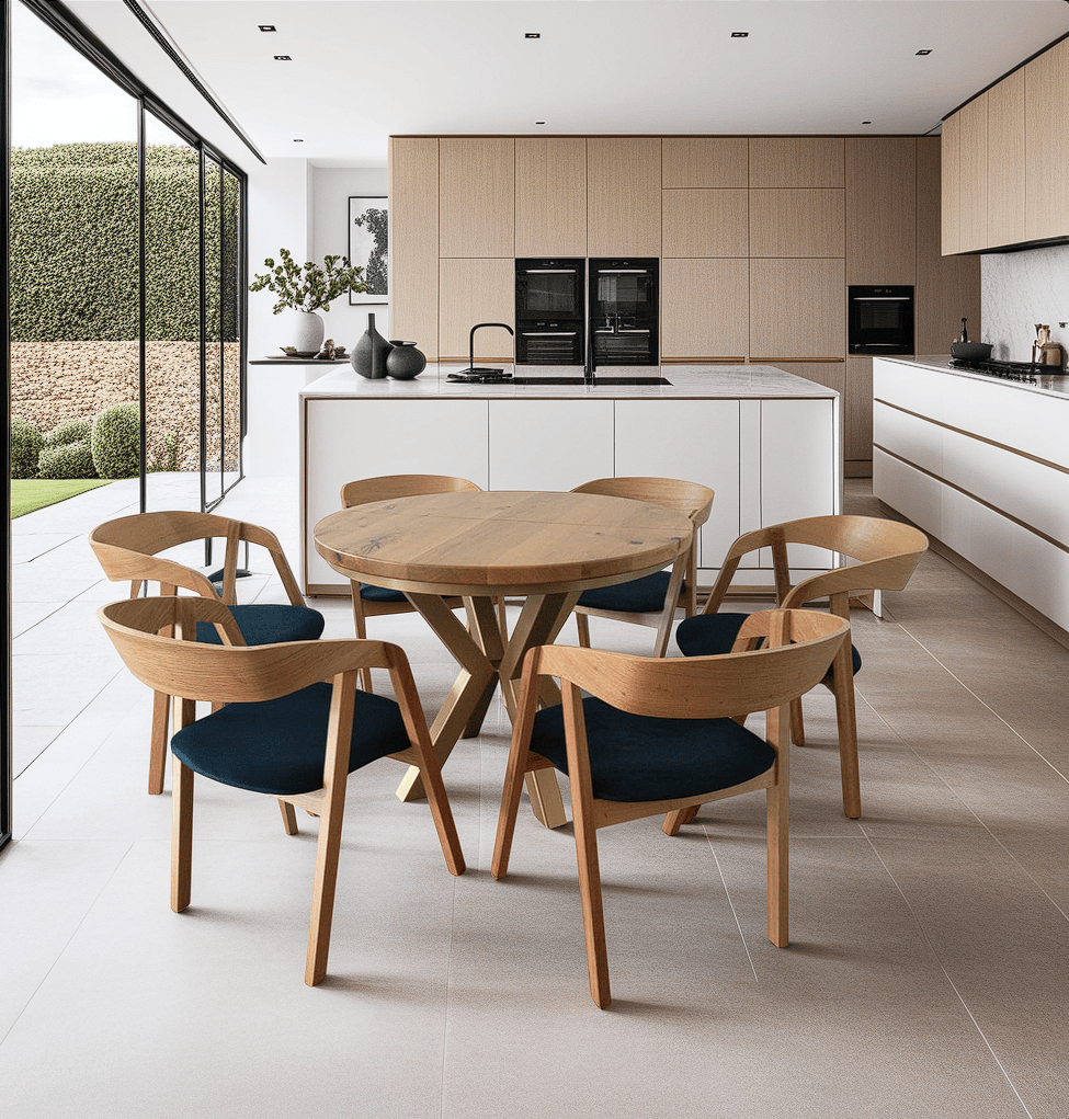 Solid Oak Nordic Chair – Scandinavian Minimalist Oak Seating