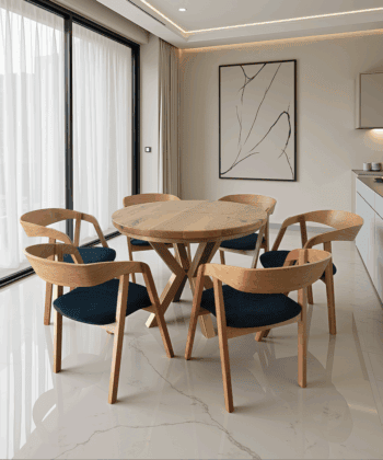 Solid Oak Nordic Chair – Scandinavian Minimalist Oak Seating