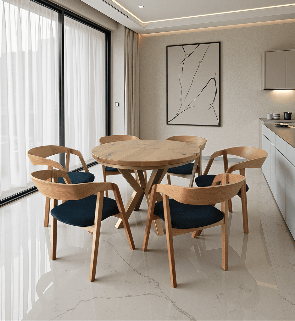 Solid Oak Nordic Chair – Scandinavian Minimalist Oak Seating