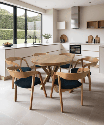 Solid Oak Nordic Chair – Scandinavian Minimalist Oak Seating