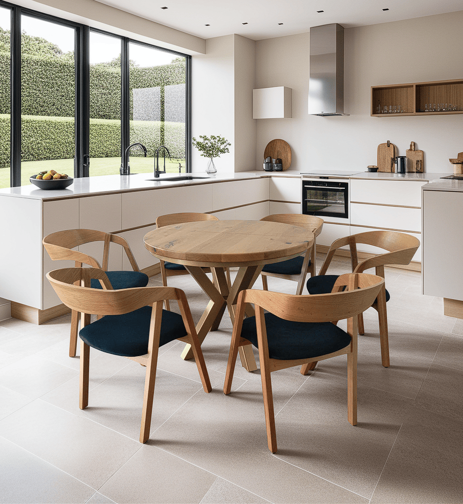 Solid Oak Nordic Chair – Scandinavian Minimalist Oak Seating