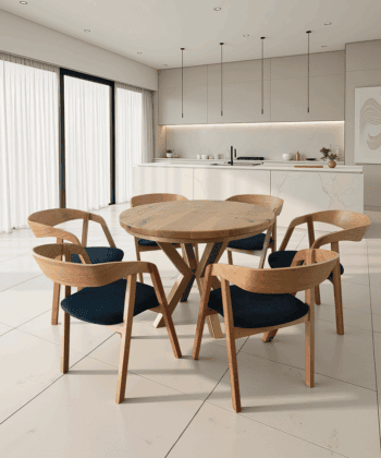 Solid Oak Nordic Chair – Scandinavian Minimalist Oak Seating