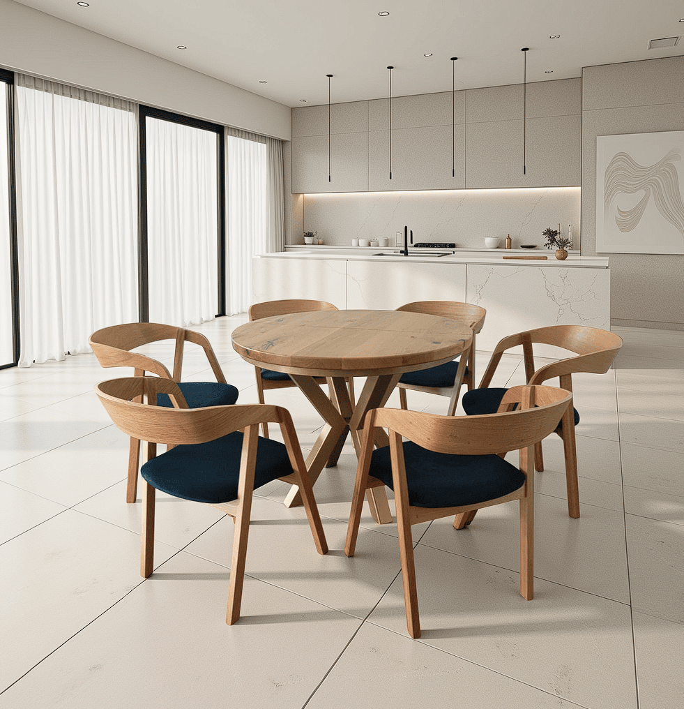 Solid Oak Nordic Chair – Scandinavian Minimalist Oak Seating